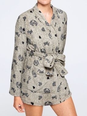 PINK Victoria's Secret Gray Robe